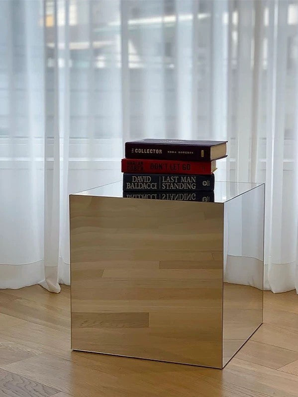 Mirrow Cube Side Table