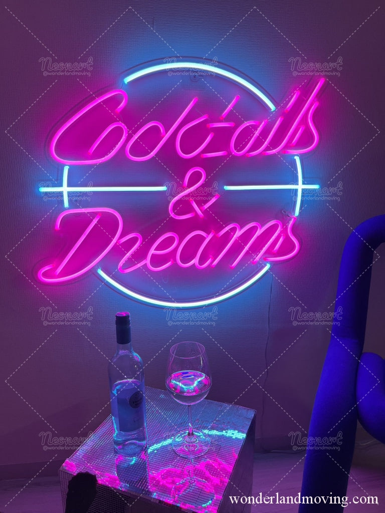 Cocktails&Dreams 海外風ネオン看板 – wonderlandmoving