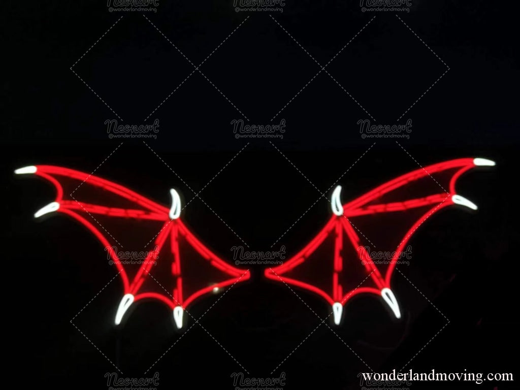 悪魔の羽 ネオン看板