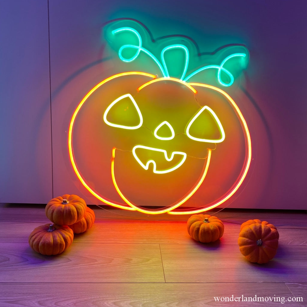 ハロウィン風カボチャ ネオン看板