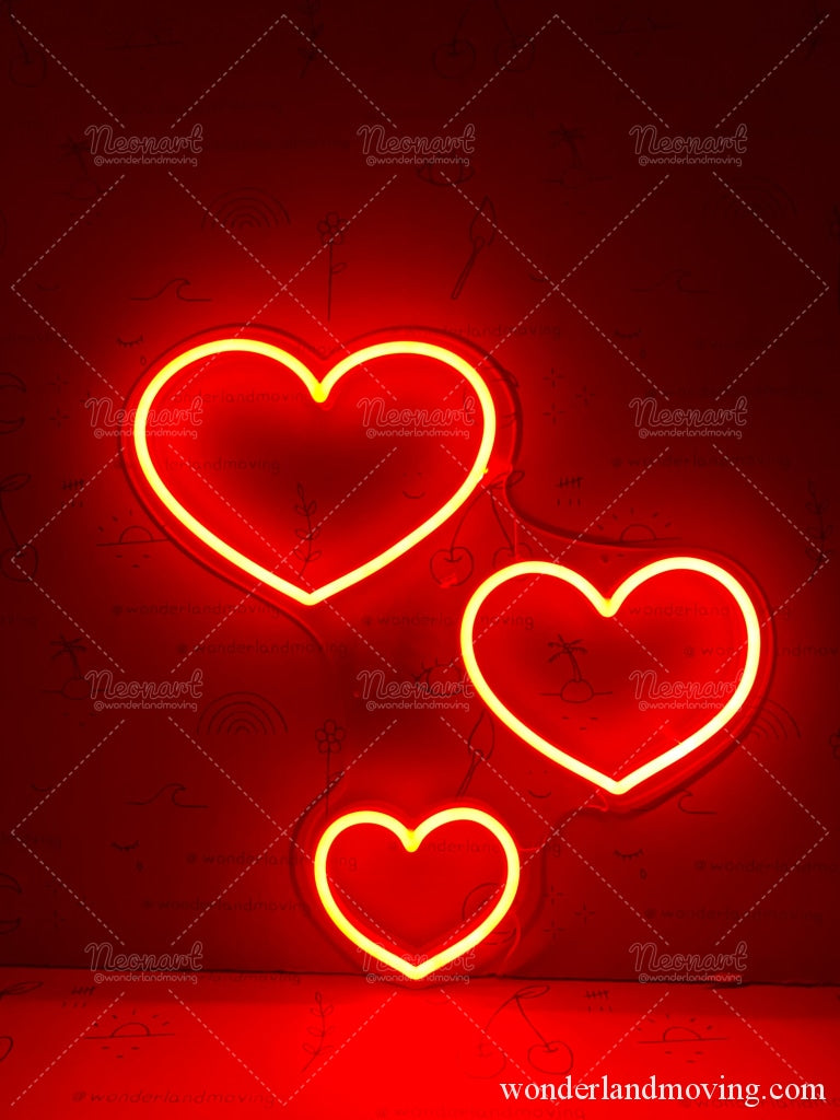 ハートネオン看板