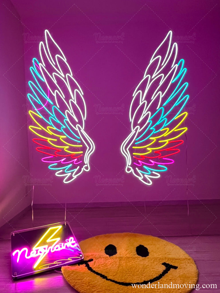 カラフル天使の羽 ネオン看板 ネオン看板