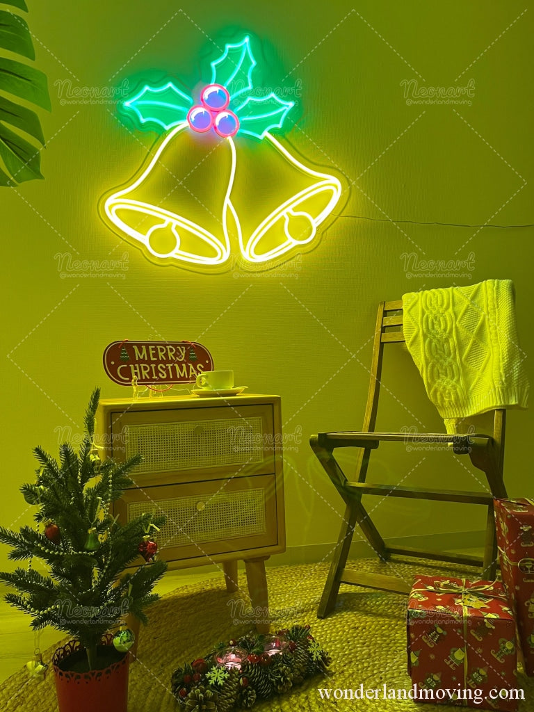 クリスマスベル ネオン看板