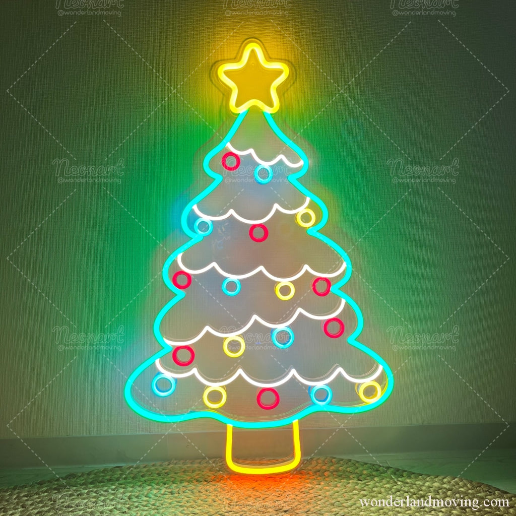 クリスマスツリー ネオン看板