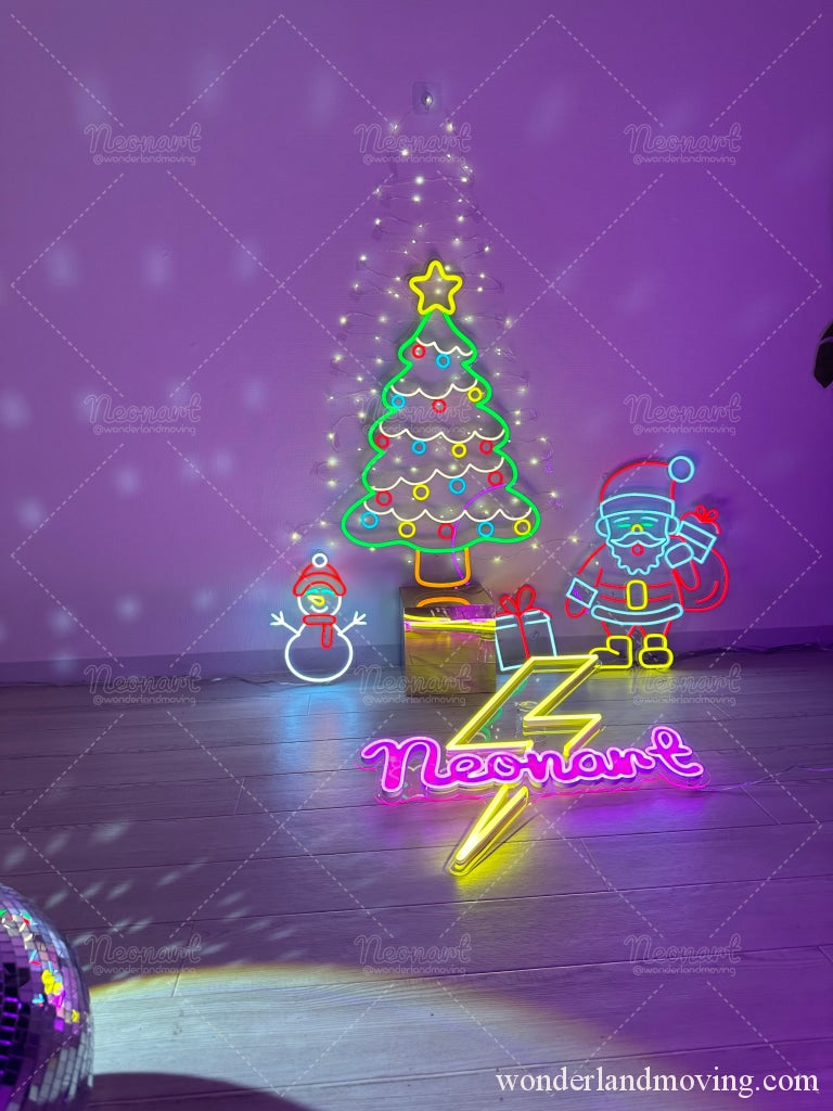 クリスマスツリー ネオン看板