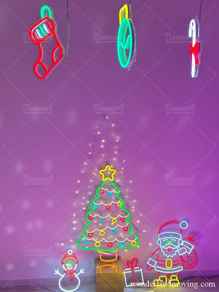 クリスマスツリー ネオン看板