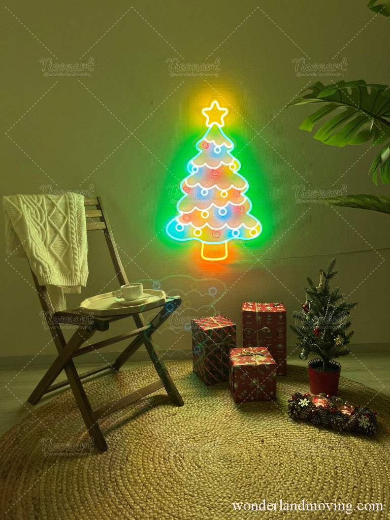 クリスマスツリー ネオン看板