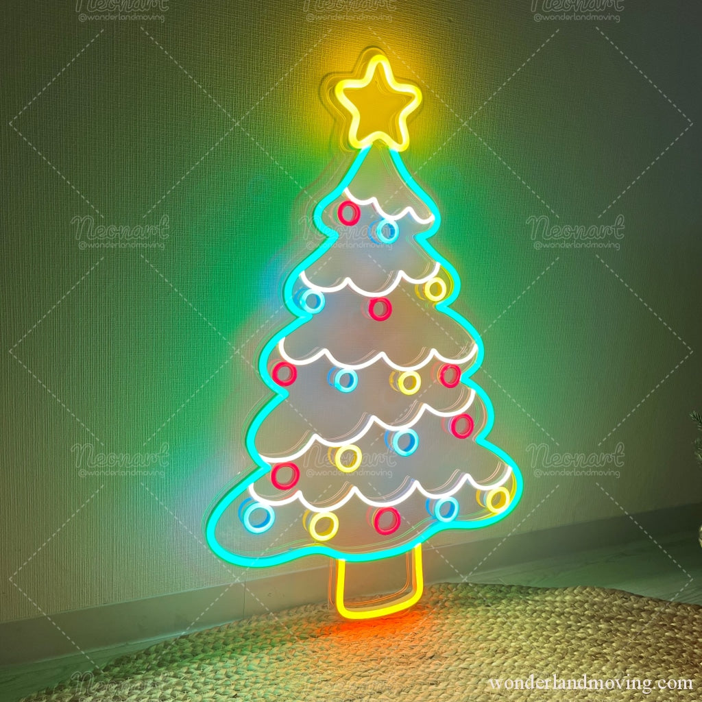 クリスマスツリー ネオン看板