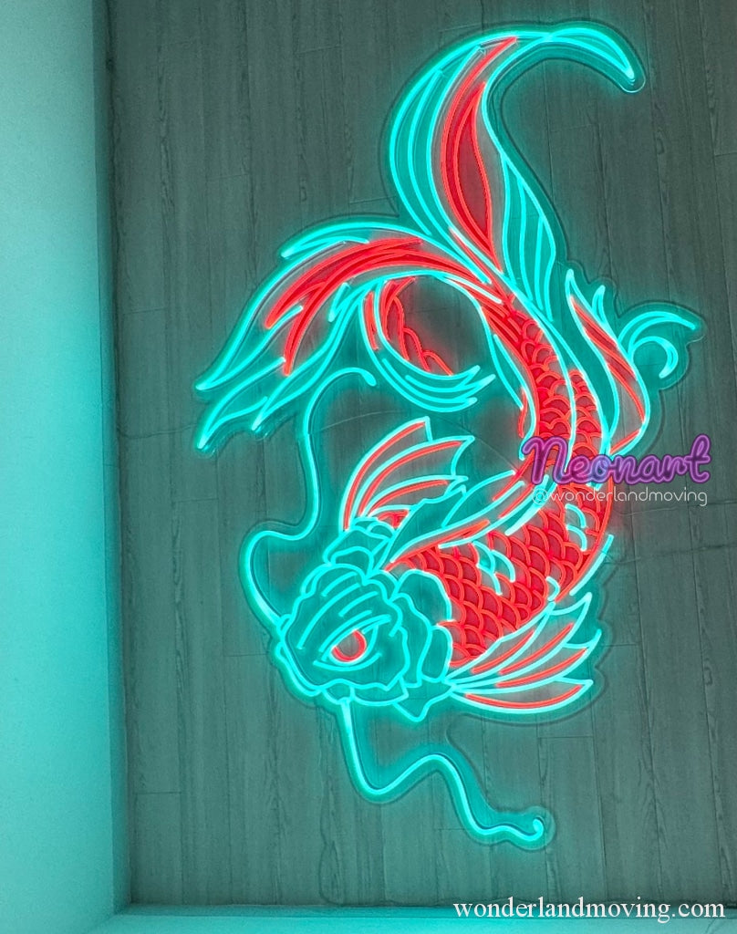 鯉 特大ネオン看板