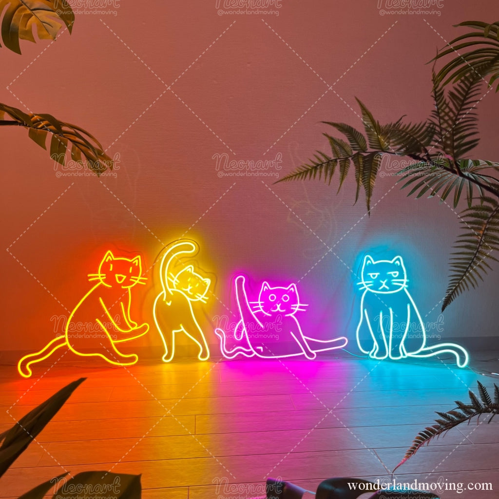 ねこちゃん ネオン看板