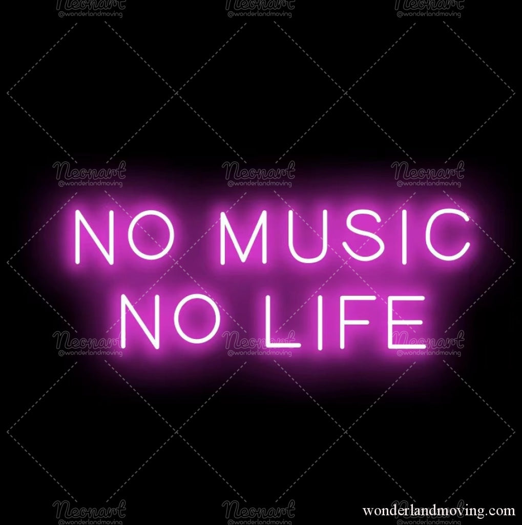 NO MUSIC NO LIFE ネオン看板