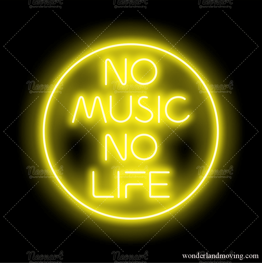 NO MUSIC NO LIFE ネオン看板