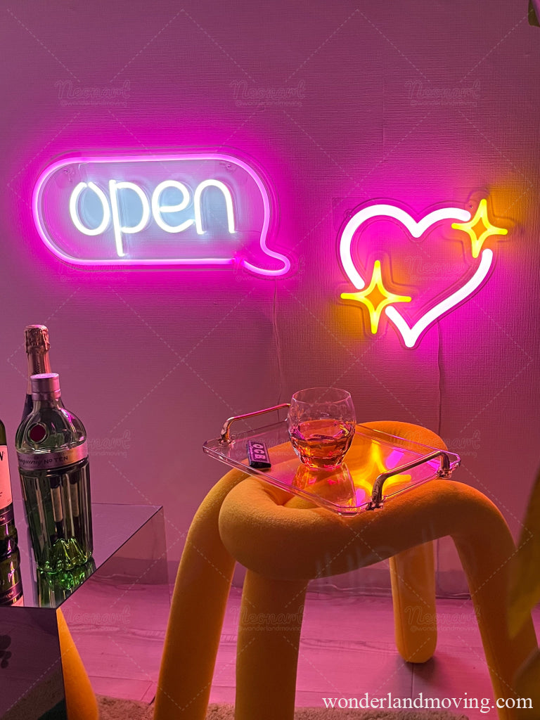 Open ネオン看板 営業中