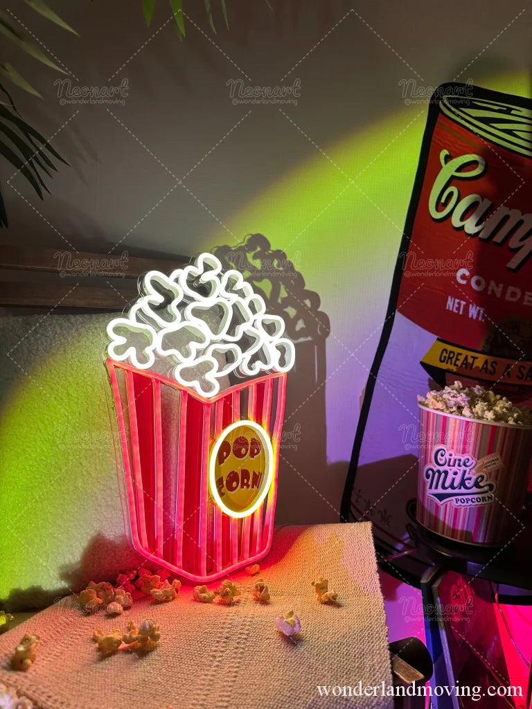 ポップコーン ネオン看板
