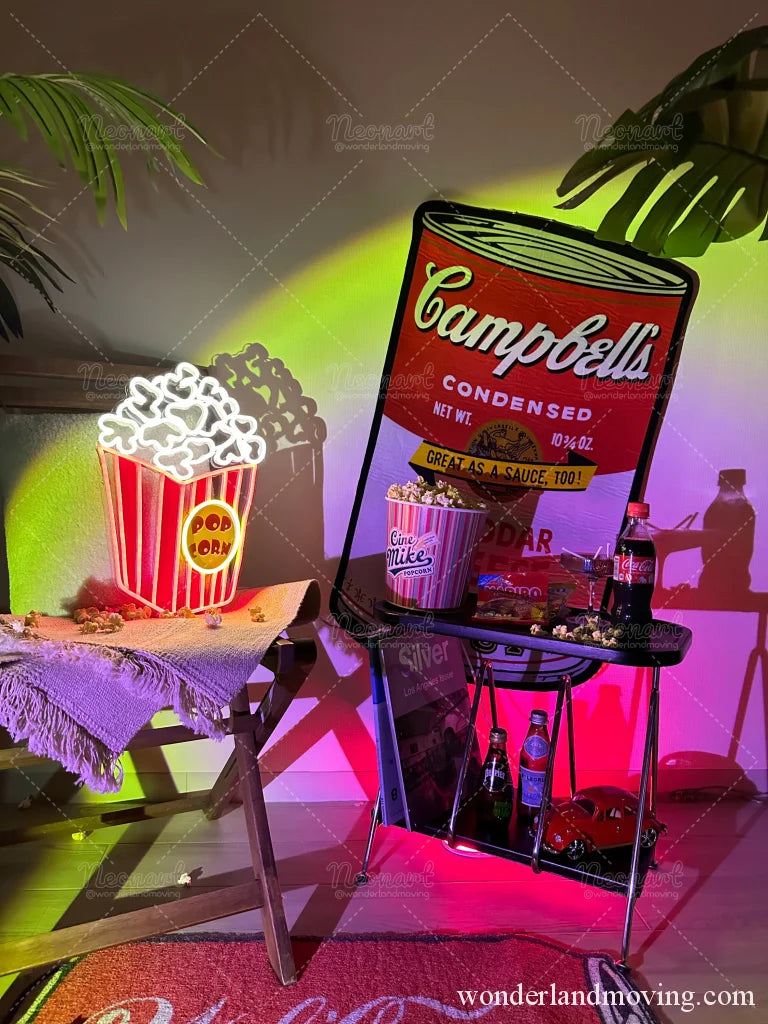 ポップコーン ネオン看板