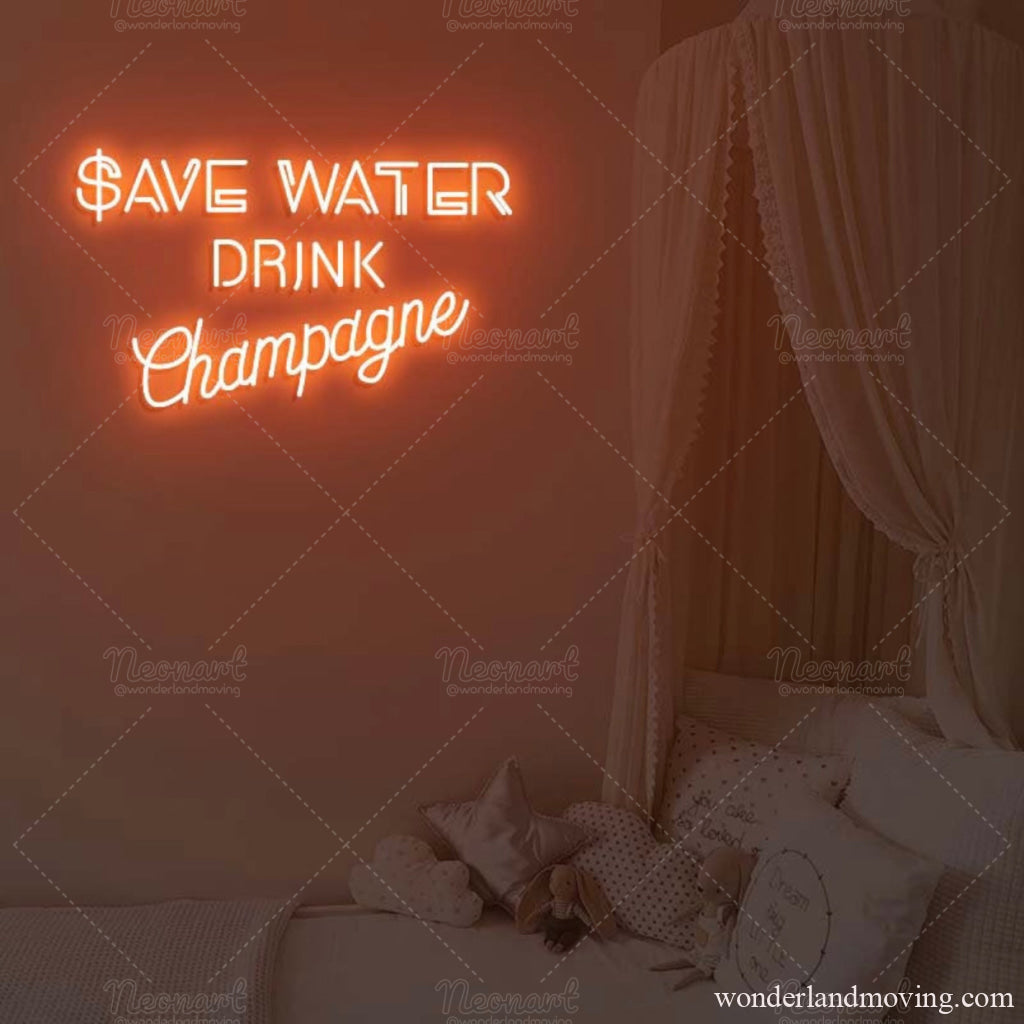 Save Water Drink Champagne Red