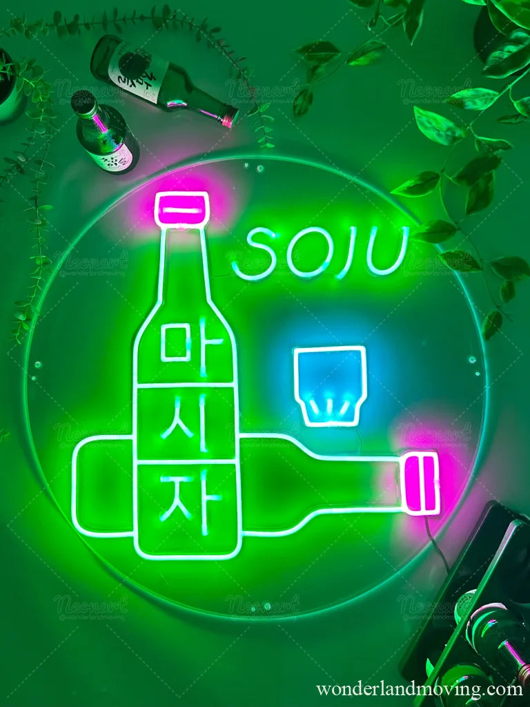 ネオンライト ネオンサイン ソジュ SOJU 韓国 照明 ソジュSOJUネオン看板 – wonderlandmoving