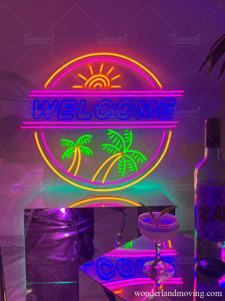 Welcome ネオン看板
