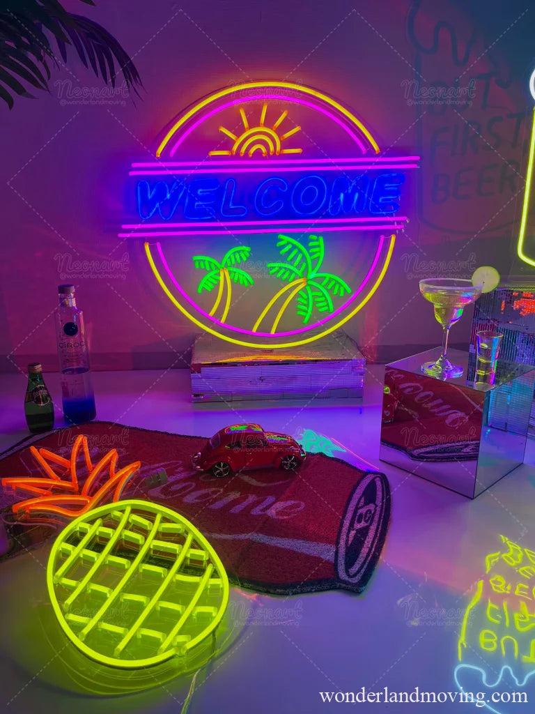 Welcome ネオン看板