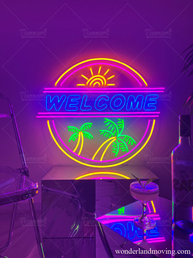Welcome ネオン看板