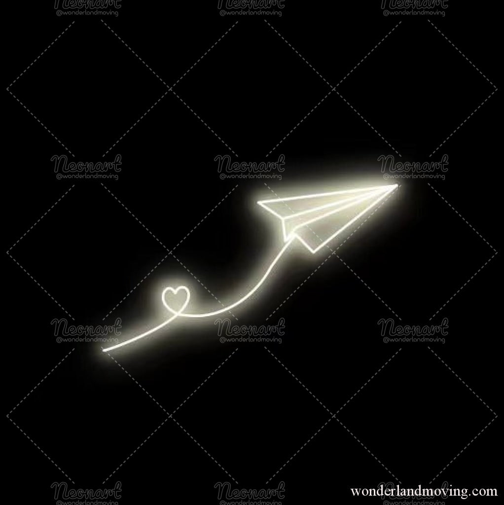 紙飛行機 ネオンライト