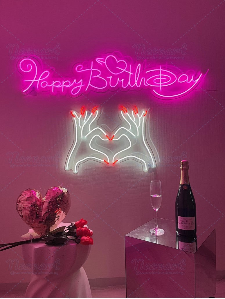 ✦「Happy birthday」ネオンライト