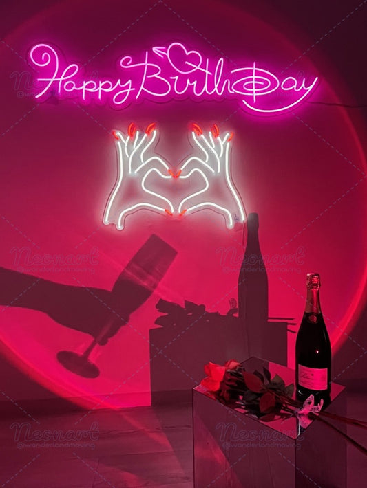 ✦「Happy birthday」ネオンライト