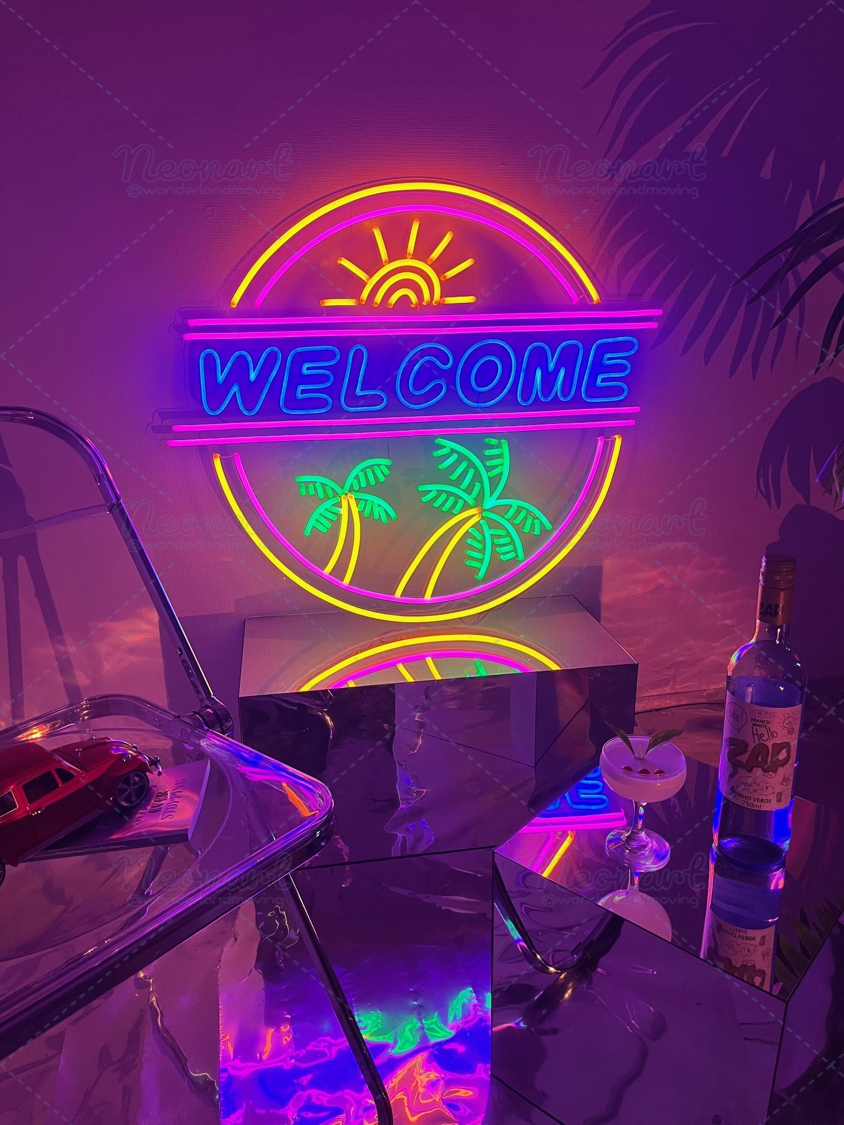 ✦ 南国 WELCOME ネオン看板