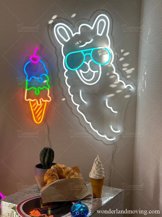 アルパカネオンライト ネオン看板