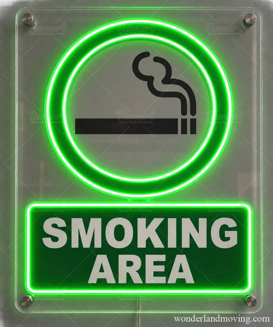 喫煙所 ネオンサイン SMOKING AREA｜LEDネオン看板 吊り下げ式 店舗用サイン - ネオン看板