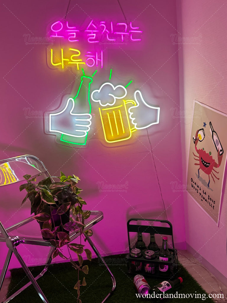 ハングル　韓国語ネオン看板 ネオン看板