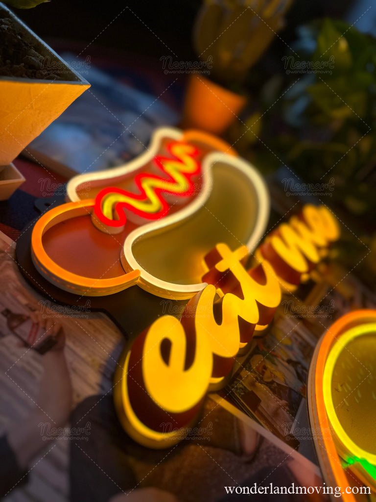 ホットドッグ ネオンサイン ネオン看板