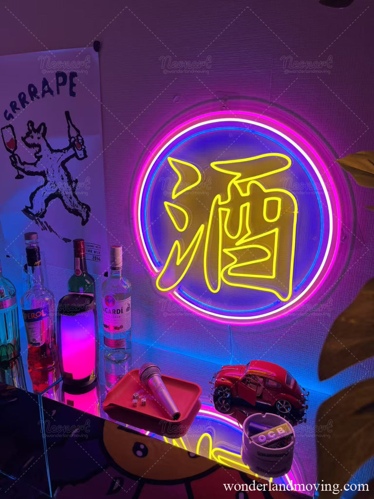 JFLLamp Blue Moon Neon Signs for Wall Decor Neon Lights for
