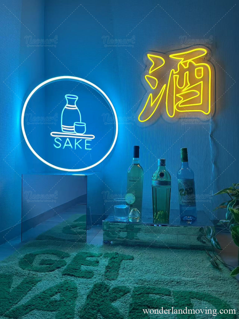 酒 Sake 漢字ネオン看板 ネオン看板