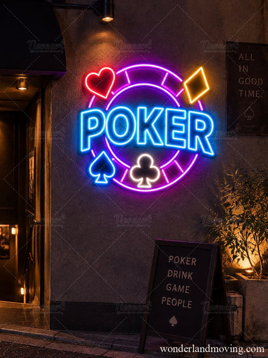 カジノ ポーカーチップ ネオンサイン｜POKER ネオンライト - ネオン看板