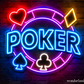 カジノ ポーカーチップ ネオンサイン｜POKER ネオンライト - ネオン看板