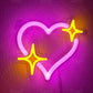 キラキラハート ぷっくりネオンサイン ネオン看板