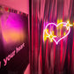 キラキラハート ぷっくりネオンサイン ネオン看板