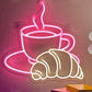 コーヒー&クロッサンネオンサイン ネオン看板