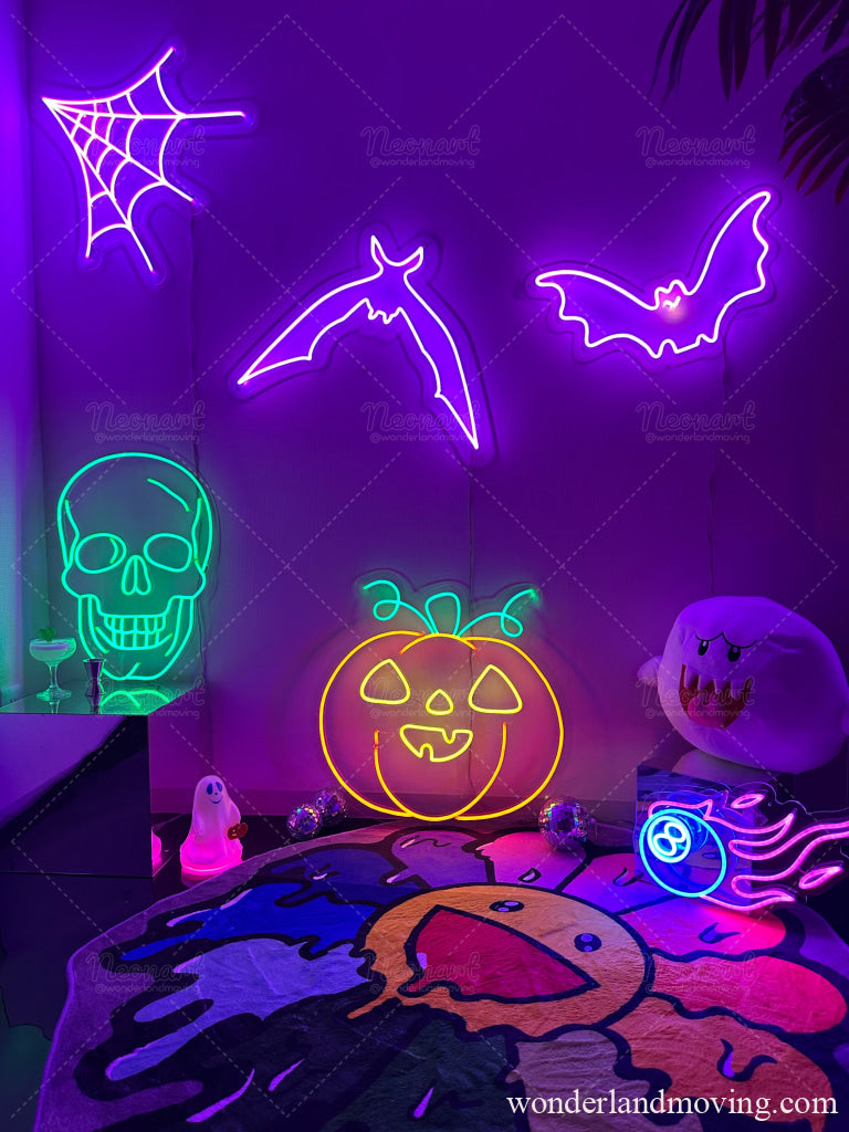 コウモリ ネオンライト |ハロウィン飾り - ネオン看板