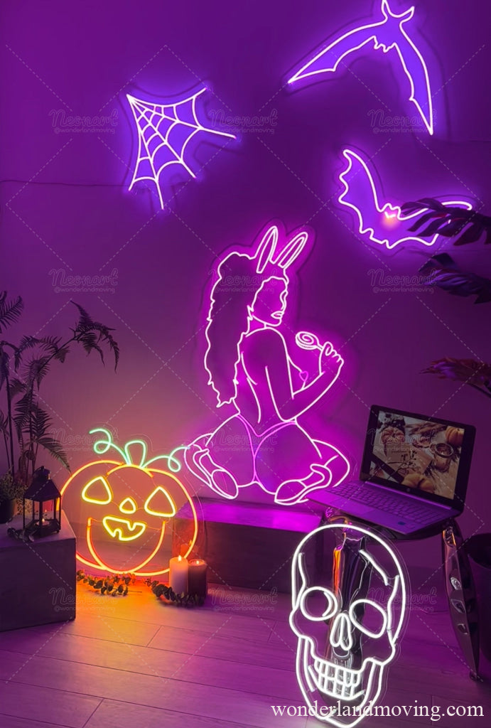 コウモリ ネオンライト |ハロウィン飾り - ネオン看板