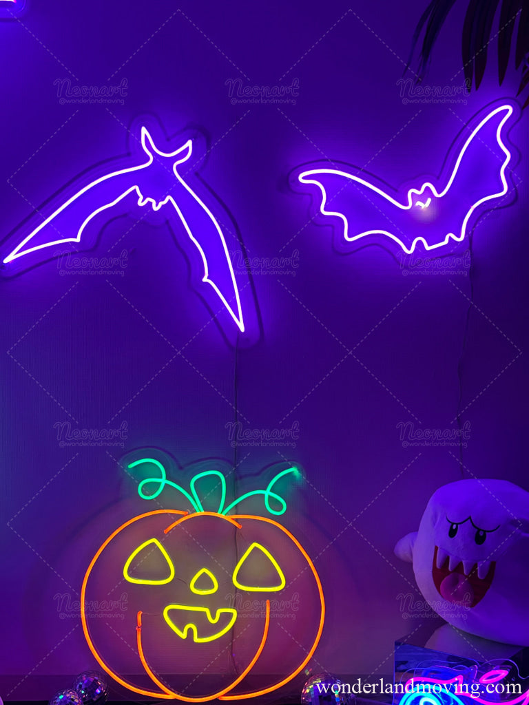 コウモリ ネオンライト |ハロウィン飾り - ネオン看板