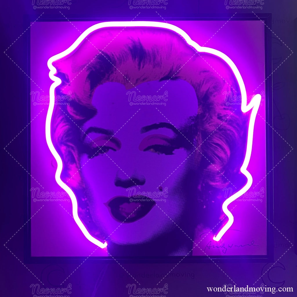 Marilyn Monroe 額縁付きネオンアート – wonderlandmoving