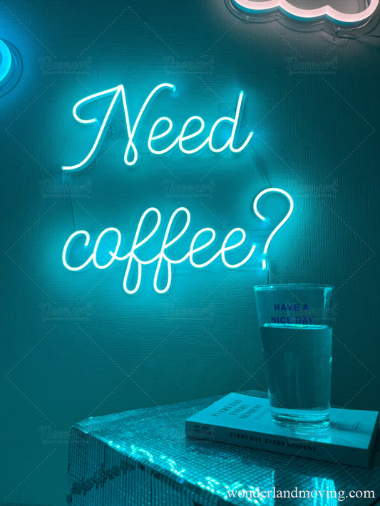 Need Coffee?筆記体ネオン看板 ネオン看板