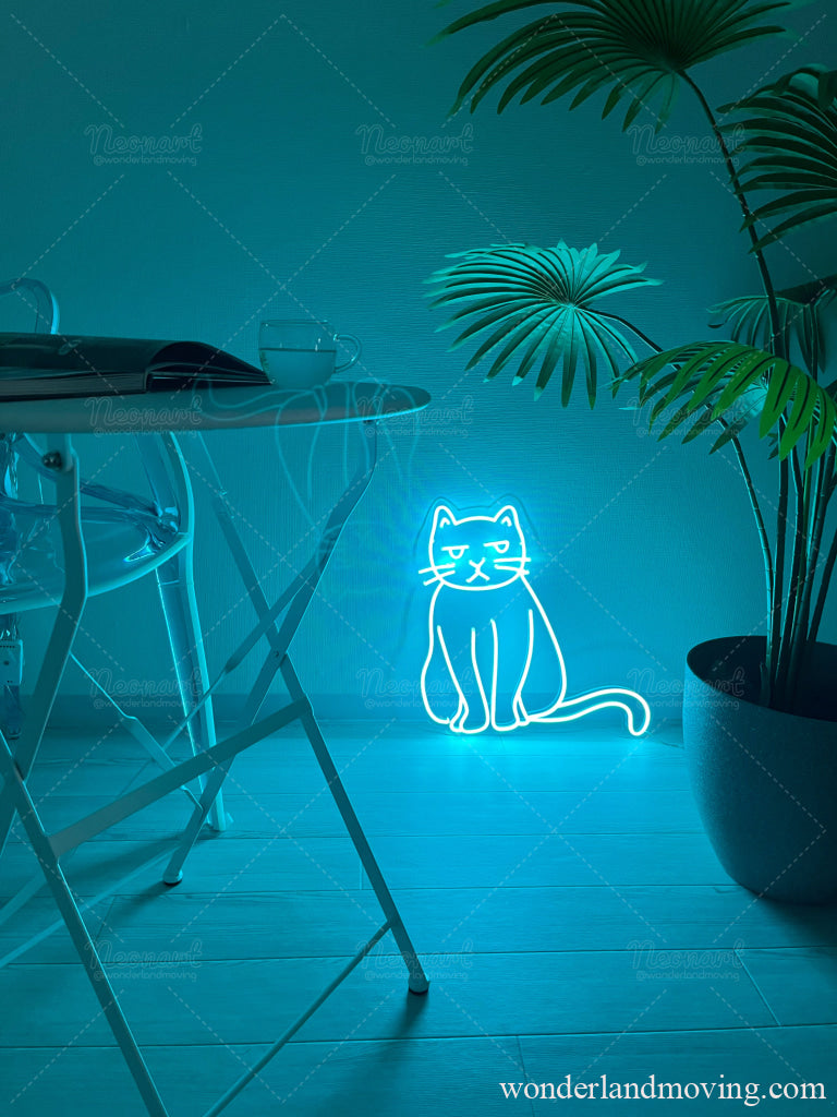 ねこちゃん　ネオン看板 ネオン看板