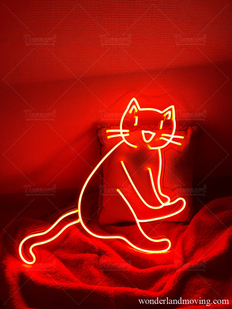 ねこちゃん　ネオン看板 ネオン看板