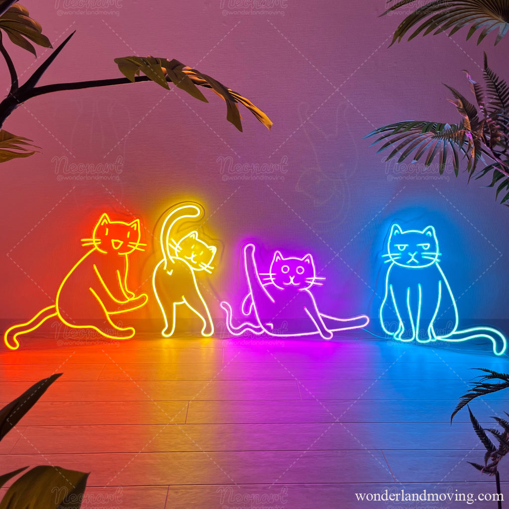 ねこちゃん　ネオン看板 ネオン看板