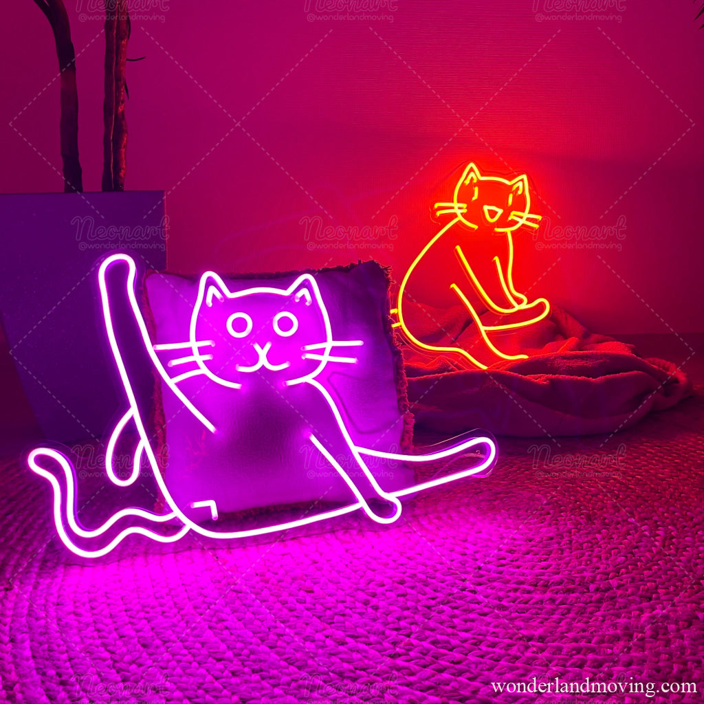 ねこちゃん　ネオン看板 ネオン看板