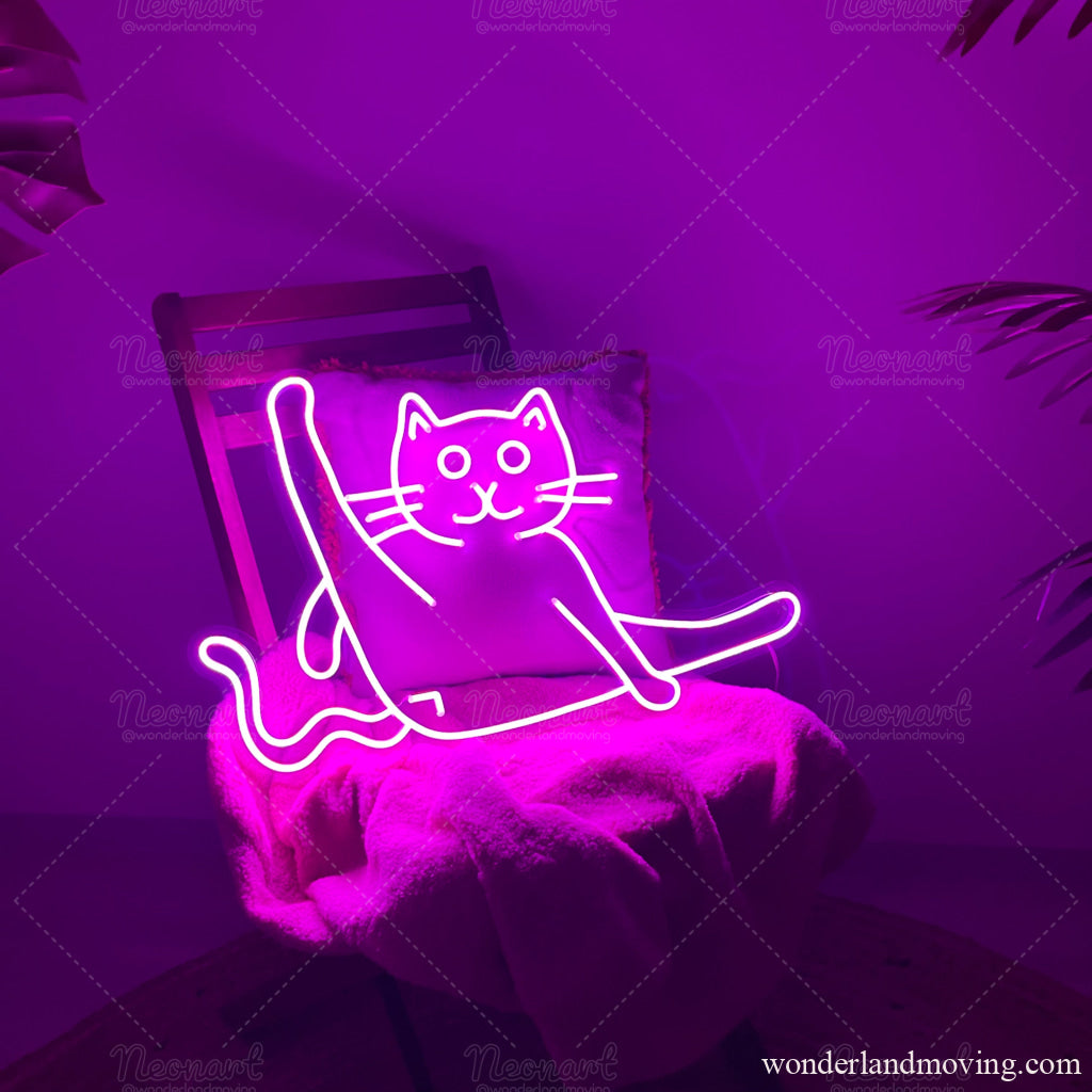 ねこちゃん　ネオン看板 ネオン看板