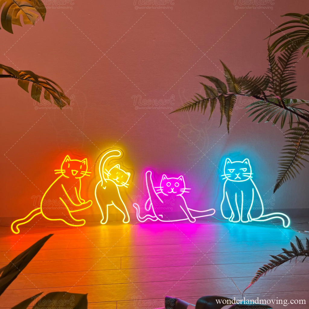 ねこちゃん　ネオン看板 ネオン看板